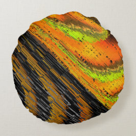 Almofada Redonda Pequeno mosaico amarelado transversal e deformado