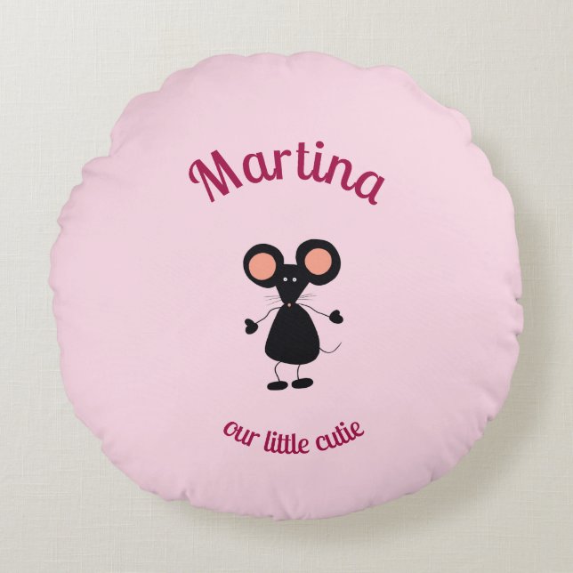 Almofada Redonda Pequeno rato  (Frente)