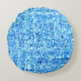 Almofada Redonda Pequenos entalhes no desenho como se fossem feitos