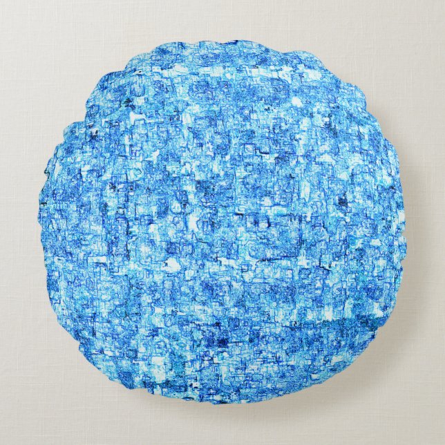 Almofada Redonda Pequenos entalhes no desenho como se fossem feitos (Frente)