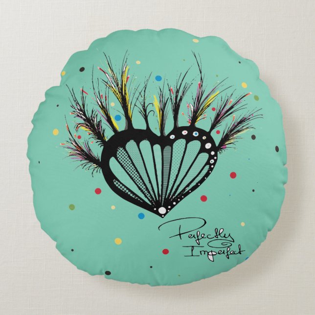 Almofada Redonda Perfeitamente imperfeito (Frente)