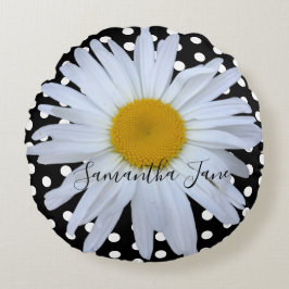 Almofada Redonda Personalização da margarida de diversão das Bolinh