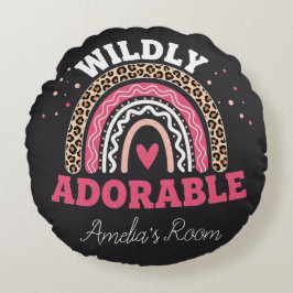 Almofada Redonda Personalizada Boho Leopardo Arco-