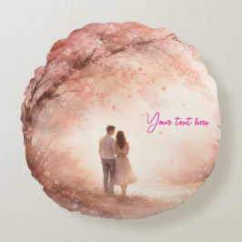 Almofada Redonda Personalizada – Design de Casal R