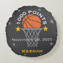 Almofada Redonda Personalizada Milestone Basquete