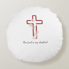 Almofada Redonda Personalizar a Cruz Holly de Natal