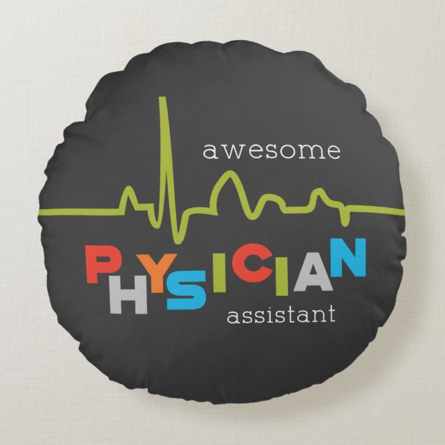 Almofada Redonda Personalizar, Assistente Médico Semana Incrível (Frente)