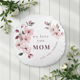 Almofada Redonda Personalized Floral Mothers Day Gift