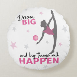 Almofada Redonda Personalized Rhythmic Gymnast Dream Big Round Pill