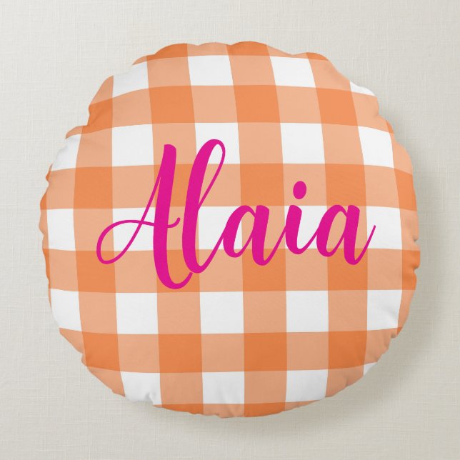 Almofada Redonda Personalized Throw Pillow (Frente)