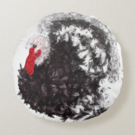 Almofada Redonda Peru-de-vidro de Ação de Graças Moderno