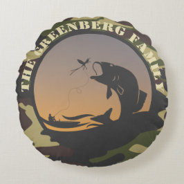 Almofada Redonda Pesca e Camo