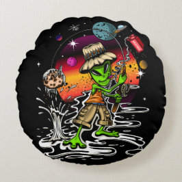 Almofada Redonda Pescador espacial