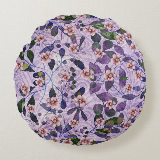 Almofada Redonda Pétalas e Poesia - Arte Floral Inspirada pela Natu