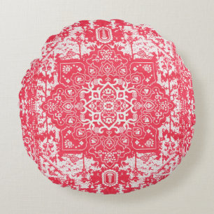 Almofada Redonda Pétalas Rosa em Sonhos Kilim