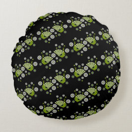 Almofada Redonda Pheasants Peacock Art