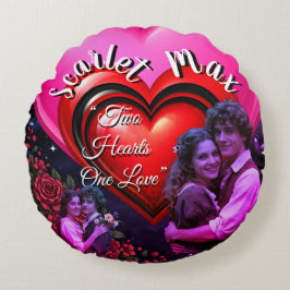 Almofada Redonda Photo Collage Round Pillow Valentine's Day
