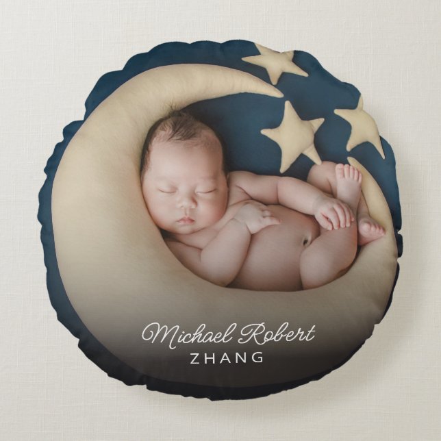 Almofada Redonda Photo Newborn Baby (Frente)