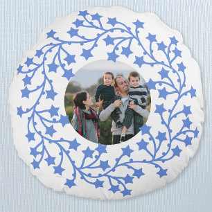 Almofada Redonda Photo Star Wreath Scandinavian