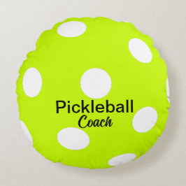 Almofada Redonda Pickleball Coach Amarelo