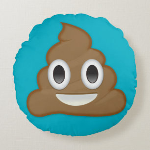 Almofada Redonda Pilha de Poo Emoji