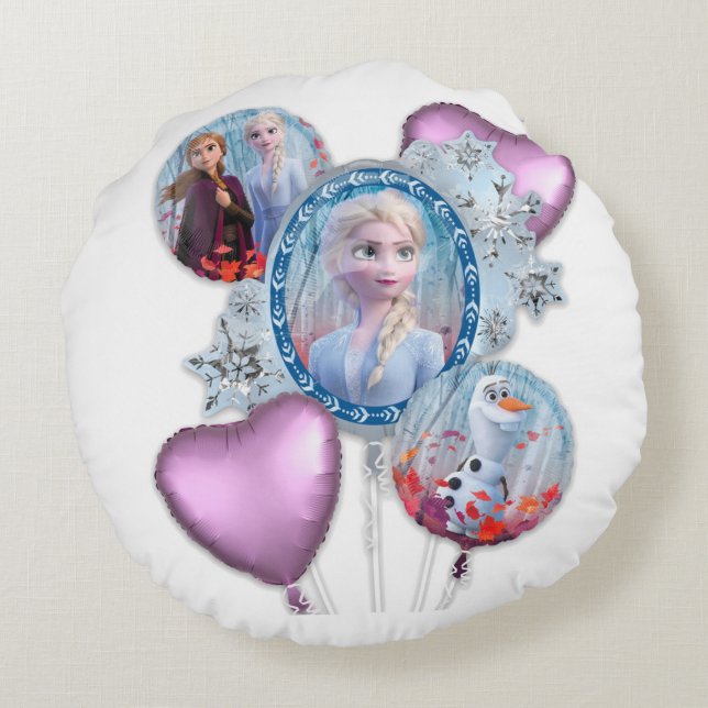 Almofada Redonda pillow of anna and elsa circular (Verso)