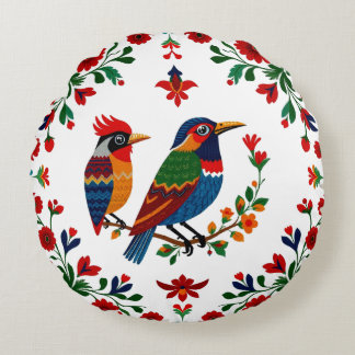 Almofada Redonda Pillow Vibrant Symmetrical Nature Design