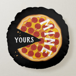 Almofada Redonda Pimenta doce, doce, vermelha, preto