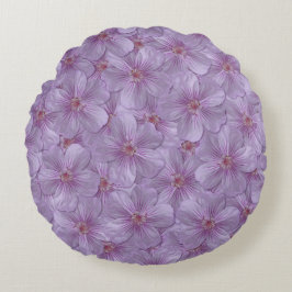 Almofada Redonda Pineywoods Geranium Padrão Sem Costura