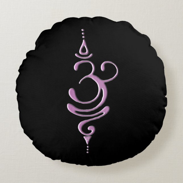 Almofada Redonda Pink Breathe  (Frente)