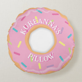 Almofada Redonda Pink Donut Chef, Cook or Baker Christmas