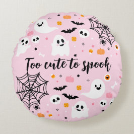 Almofada Redonda Pink Halloween Ghost Decorations