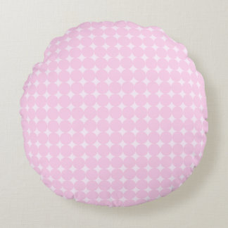 Almofada Redonda Pink Polka Dot Baby Girl Nursery Throw Pillow