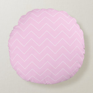 Almofada Redonda Pink Polka Dot Baby Girl Throw Pillow - Round