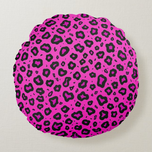 Almofada Redonda Pink rock girafe (Frente)