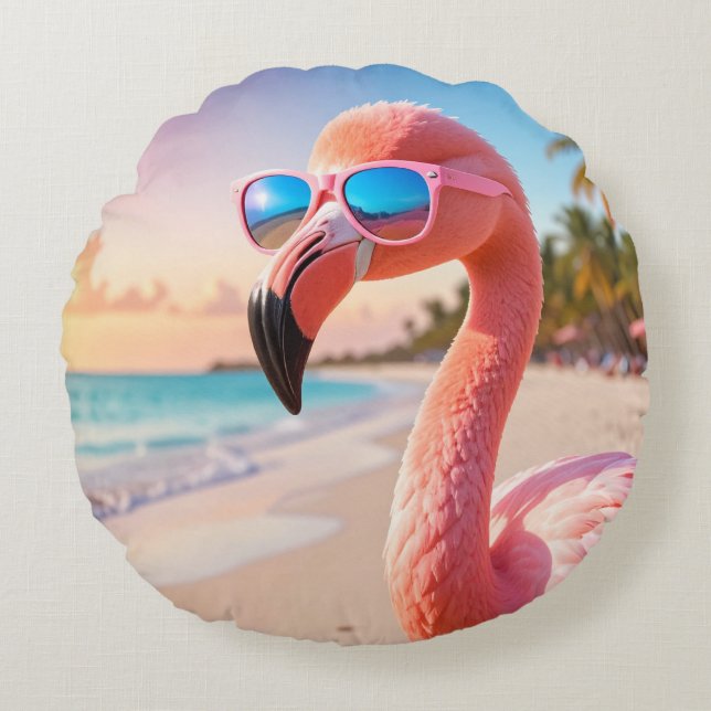 Almofada Redonda PINK THINKER Flamingo Pink (Frente)