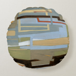 Almofada Redonda Pintura de expressão livre moderna por Norman Wyat