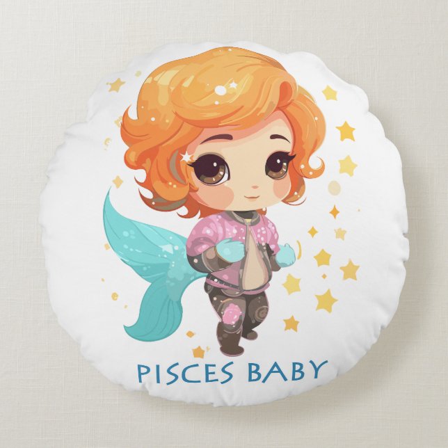 Almofada Redonda Pisces Baby (Frente)