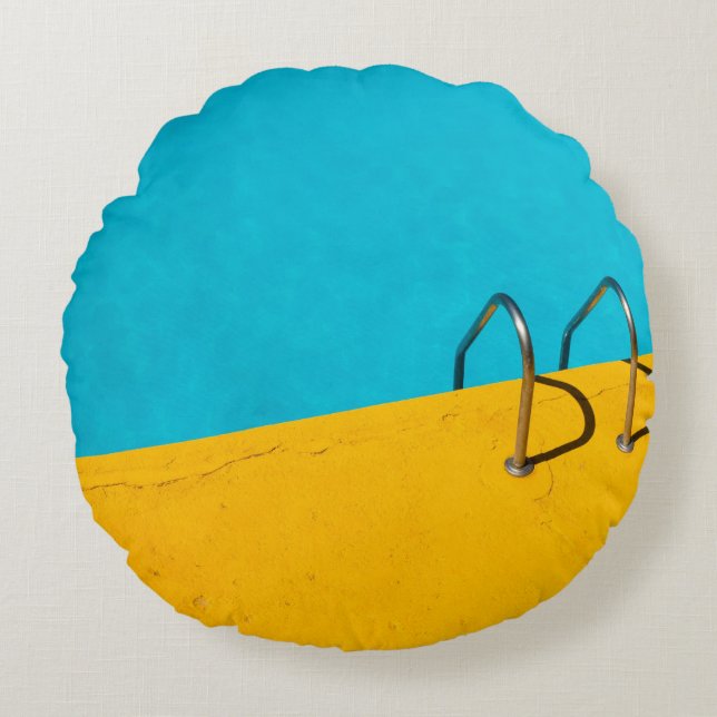 Almofada Redonda Piscina de natação com escada de aço inoxidável (Frente)