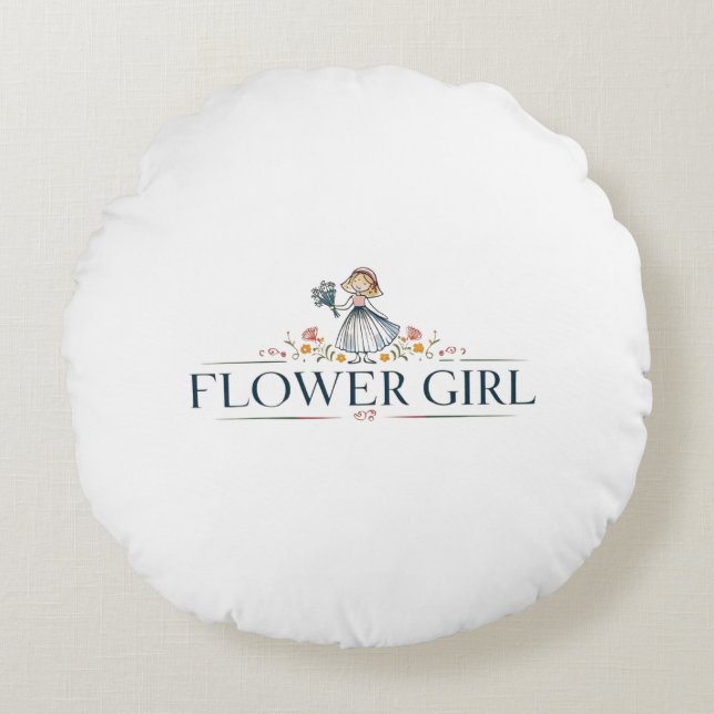 Almofada Redonda Pixie Flower Girl (Frente)