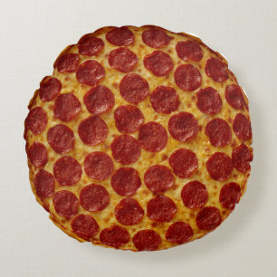 Almofada Redonda Pizza de Pepperoni