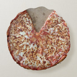 Almofada Redonda Pizza de queijo engraçada