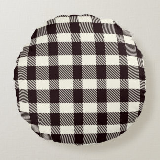 Almofada Redonda Plaid Pillow