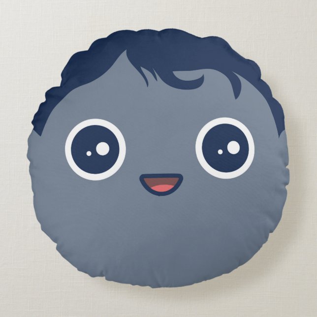 Almofada Redonda Planeta bonito Pluto do anão de Kawaii (Frente)