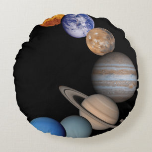 Almofada Redonda Planetas do sistema solar