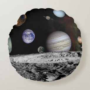 Almofada Redonda Planetas do sistema solar