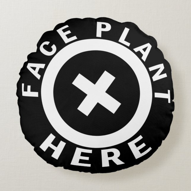 Almofada Redonda Planta da cara aqui (Frente)