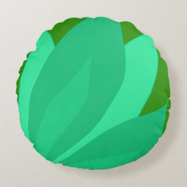 Almofada Redonda Planta Verde