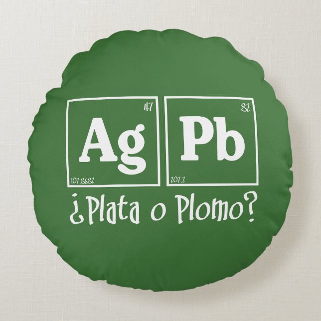 Almofada Redonda Plata o Diplomo (Frente)