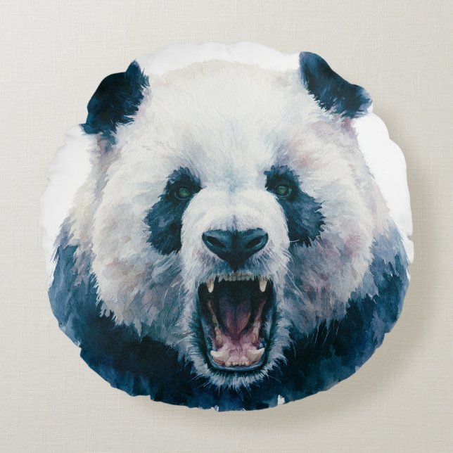 Almofada Redonda Poder Primal 005 – Panda (Frente)